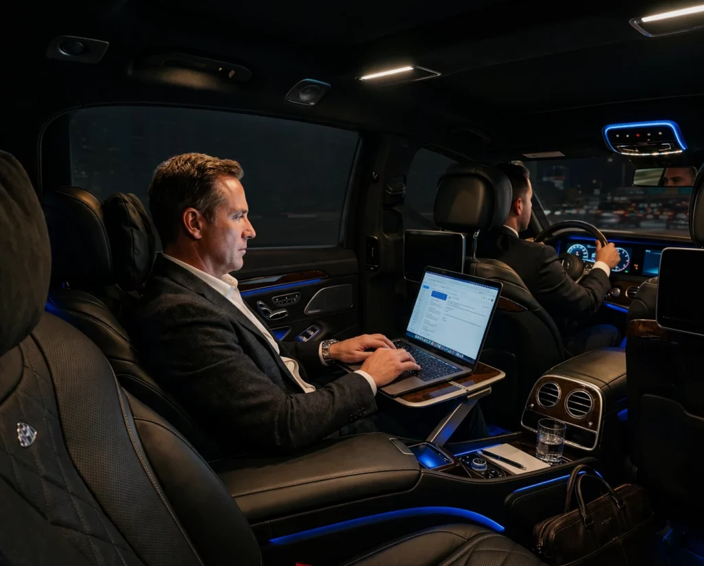 corporate chauffeur service miami interior luxury