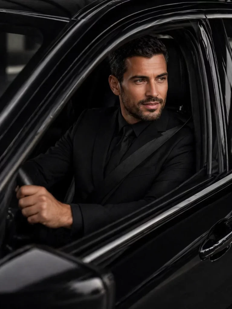driver black car limo miami