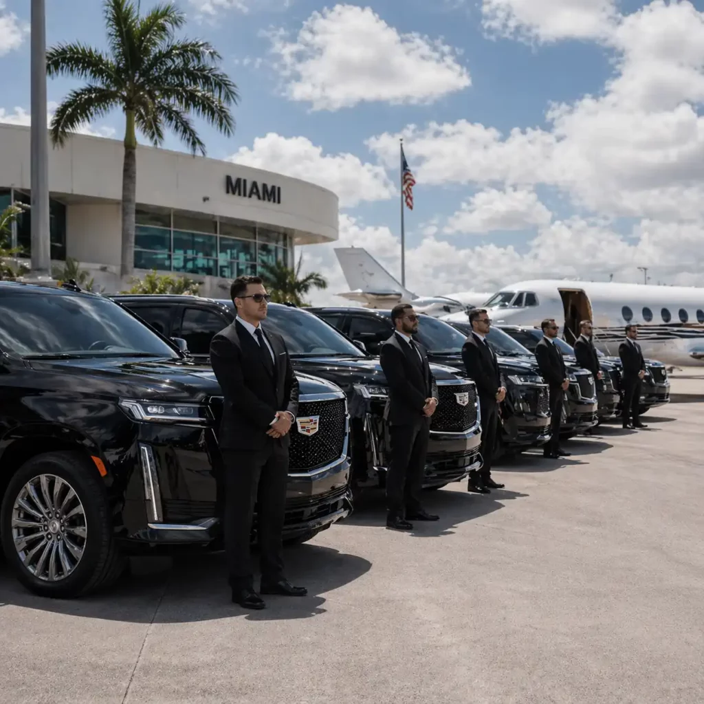 private jet transportation miami luxury fleet chauffeur